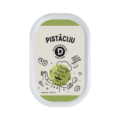Pistāciju saldējums 1 l/500 g