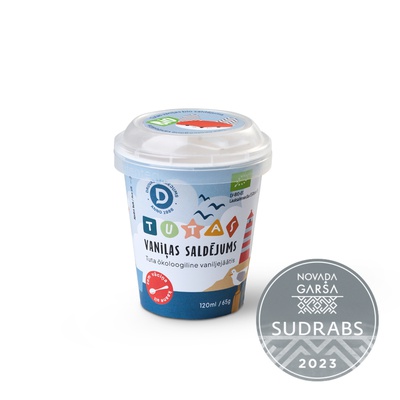 TUTAS BIO Vaniļas saldējums 120ml/65g (30 gab.)