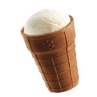 Vaniļas saldējums kakao vafeļu glāzītē 120ml/70g (40 gab.)